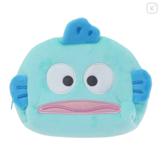 Japan Sanrio Die-cut Pouch - Hangyodon : Face (M) - 1