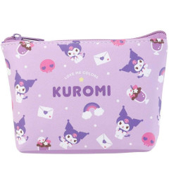 Japan Sanrio Triangular Pouch (M) - Kuromi / Light Purple