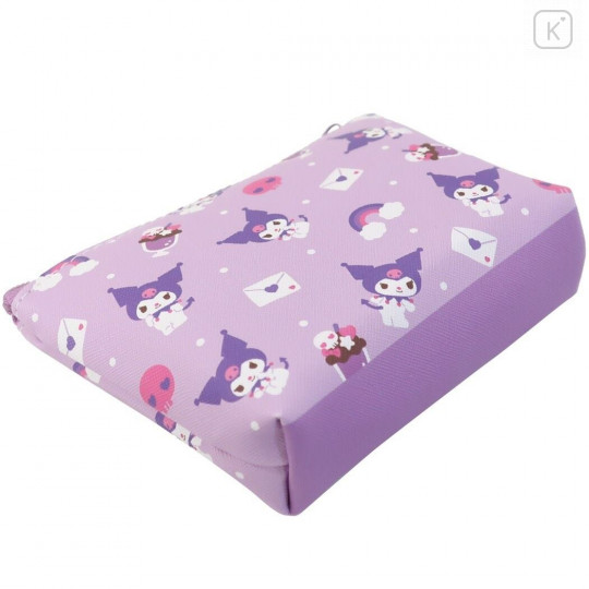 Japan Sanrio Triangular Pouch (M) - Kuromi / Light Purple - 3