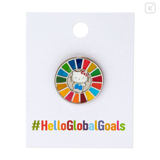 Japan Sanrio Pin Badge - Hello Kitty : SDGs - 1