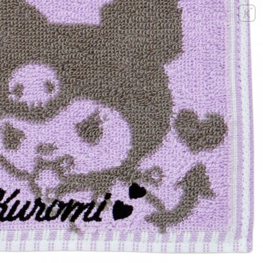 Japan Sanrio Petit Towel - Kuromi / Block - 3