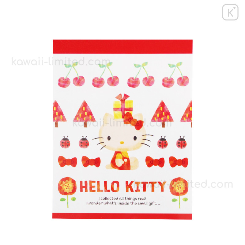 Japan Sanrio Mini Notepad Hello Kitty / Red Kawaii Limited