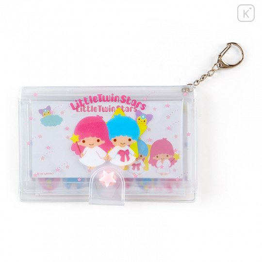 Japan Sanrio Memo & Sticker with Case Keychain - Little Twin Stars - 1
