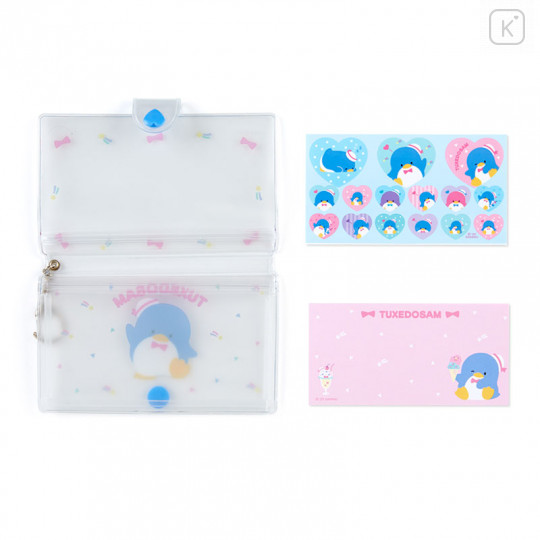 Japan Sanrio Memo & Sticker with Case Keychain - Tuxedosam - 3