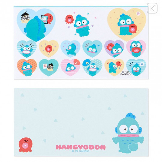 Japan Sanrio Memo & Sticker with Case Keychain - Hangyodon - 6