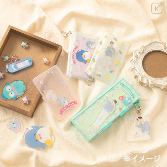 Japan Sanrio Memo & Sticker with Case Keychain - Hangyodon - 8