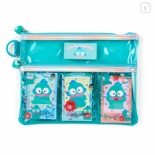 Japan Sanrio 2 Pocket Pouch - Hangyodon : Cute Customization - 1