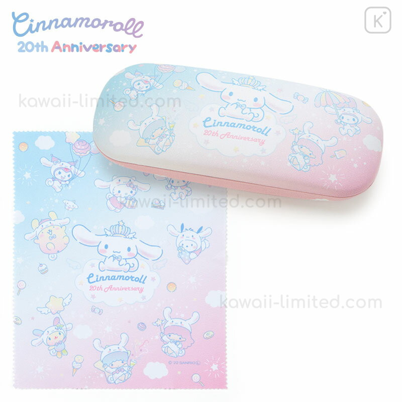 Spring Pochacco Glasses Case & Cloth Hello Kitty Japan Sanrio Cinnamoroll 