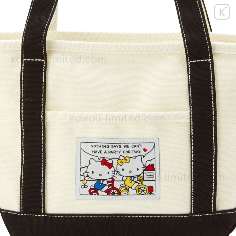 Hello Kitty reversible tote bag with mini bag white Japan limited