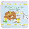Japan San-X Petit Towel - Chairoikoguma / Dandelions and Twin Hamsters Blue - 1