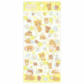 Japan San-X Sticker Sheet - Chairoikoguma / Dandelions and Twin Hamsters Yellow - 1