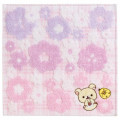 Japan San-X Mini Towel - Korilakkuma / Pink Flower - 1