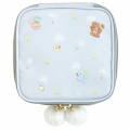 Japan San-X Square Cosmetics Pouch - Chairoikoguma / Dandelions and Twin Hamsters - 2