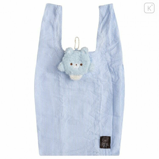 Japan San-X Eco Shopping Bag - Blue Wolf / Dandelions and Twin Hamsters - 1