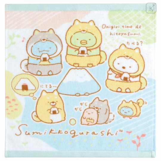 Japan San-X Hand Towel - Sumikko Gurashi / Dog Cosplay with Puppy - 1