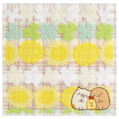 Japan San-X Mini Towel - Sumikko Gurashi / Yellow Flower