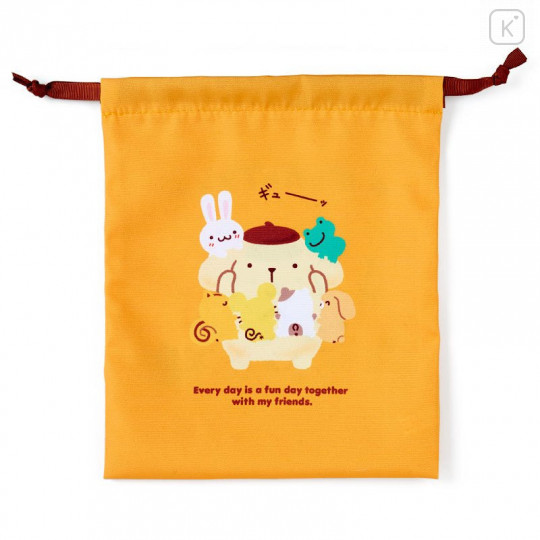 Japan Sanrio Drawstring Bag Set - Pompompurin / Team Pudding - 5