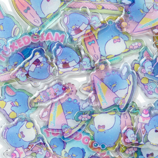 Japan Sanrio Summer Sticker - Tuxedosam : Clear - 3