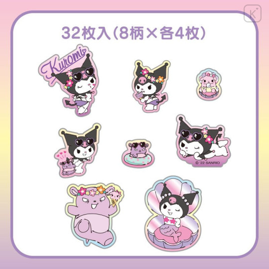 Japan Sanrio Summer Sticker - Kuromi : Clear - 4
