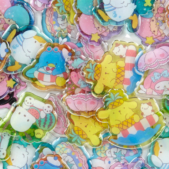 Japan Sanrio Summer Sticker - Sanrio Characters : Clear - 3