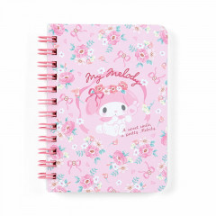 Japan Sanrio B7 Notebook - My Melody / Flower