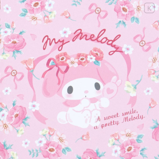 Japan Sanrio B7 Notebook - My Melody / Flower - 4