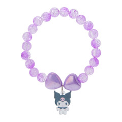 Japan Sanrio Original Kids Beaded Bracelet - Kuromi