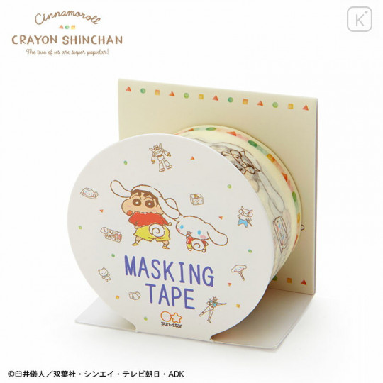Japan Sanrio × Crayon Shinchan Washi Paper Masking Tape - Cinnamoroll / Matching - 1
