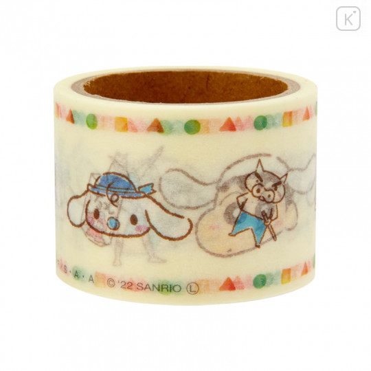 Japan Sanrio × Crayon Shinchan Washi Paper Masking Tape - Cinnamoroll / Matching - 2
