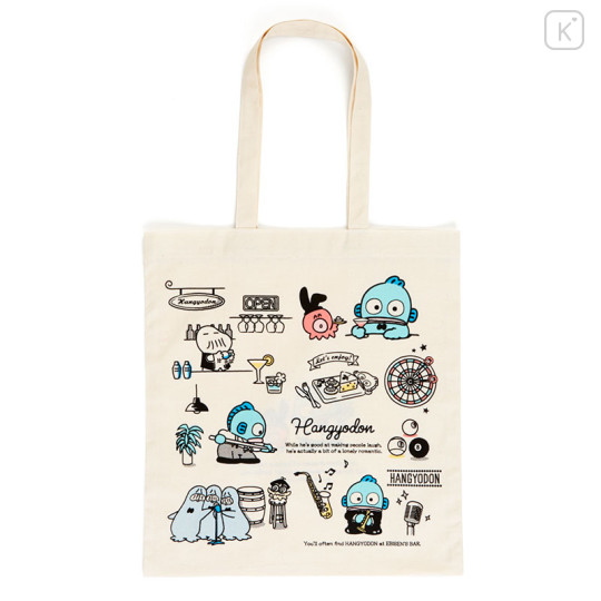 Japan Sanrio Cotton Tote Bag - Hangyodon - 1