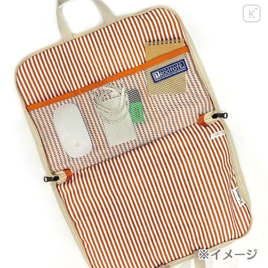 Japan Sanrio Rootote Laptop PC Bag - Hello Kitty : Beige - 6