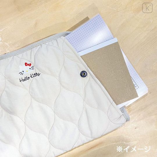 Japan Sanrio Rootote Laptop PC Bag - Hello Kitty : Black - 7