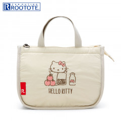 Japan Sanrio Rootote Mini Cold Tote Bag - Hello Kitty / Beige