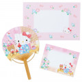 Japan Sanrio Summer Card with Bamboo Fan - Hello Kitty - 1