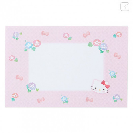 Japan Sanrio Summer Card with Bamboo Fan - Hello Kitty - 5