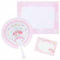 Japan Sanrio Summer Card with Frill Fan - My Melody - 1
