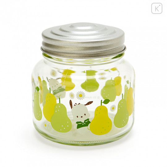 Japan Sanrio Glass Canister - Pochacco / Retro Clear Tableware - 1