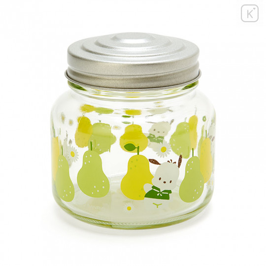 Japan Sanrio Glass Canister - Pochacco / Retro Clear Tableware - 2