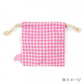 Japan Sanrio Boa Face Drawstring Bag - Hangyodon - 3