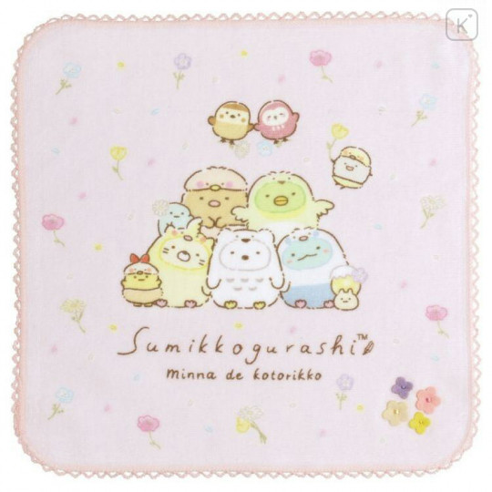 Japan San-X Mini Towel - Sumikko Gurashi / Little Bird Cosplay / Pink - 1