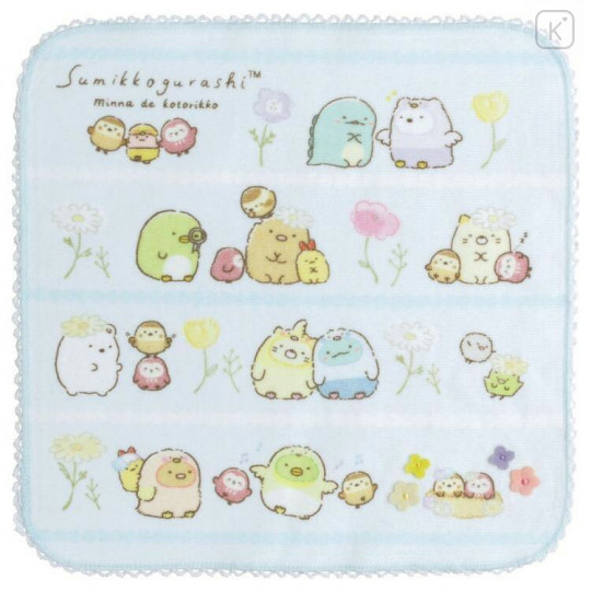 Japan San-X Mini Towel - Sumikko Gurashi / Little Bird Cosplay / Blue - 1