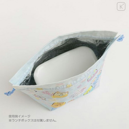 Japan San-X Insulated Drawstring Bag - Sumikko Gurashi / Holiday - 3