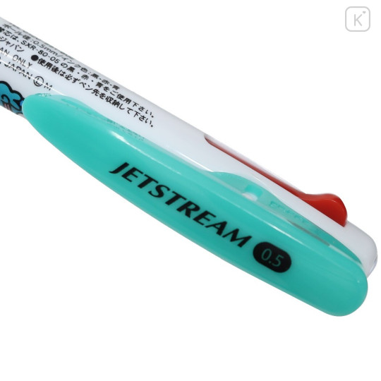 Japan Sanrio Jetstream 3 Color Multi Ball Pen - Hangyodon / V sign - 3