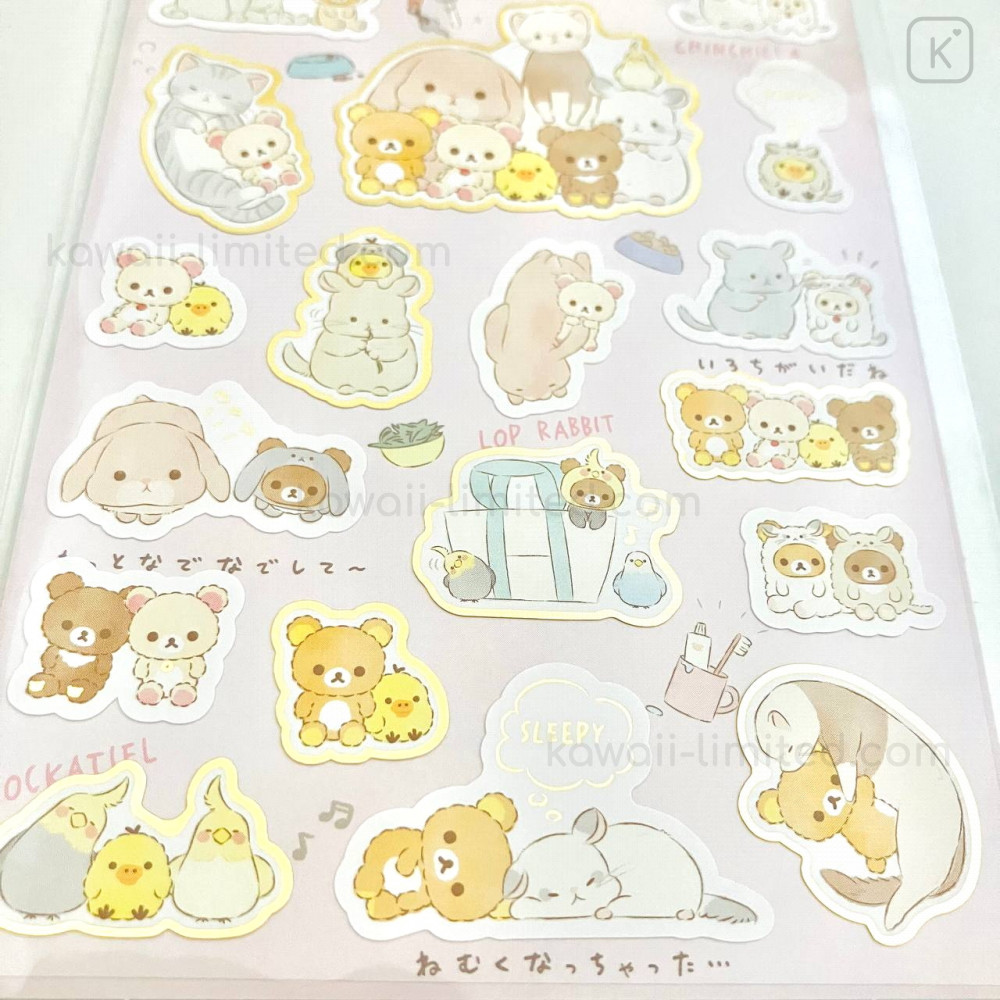 Kawaii Cute Colorful Clear Sticker Sheet San-x *Hamipa (SE39010) - Kawaii  Shop Japan