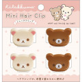 Japan San-X Mini Hair Clip Set - Korilakkuma & Chairoikoguma - 1