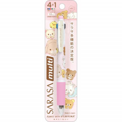 Japan San-X Sarasa Multi 4+1 Pen & Mechanical Pencil - Rilakkuma Little Family