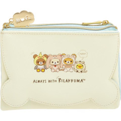 Japan San-X Mini Pouch with Wet Wipe Pocket - Rilakkuma Little Family