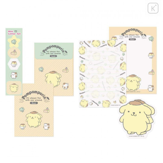 Japan Sanrio Mini Letter Set - Pompompurin / Fun - 2