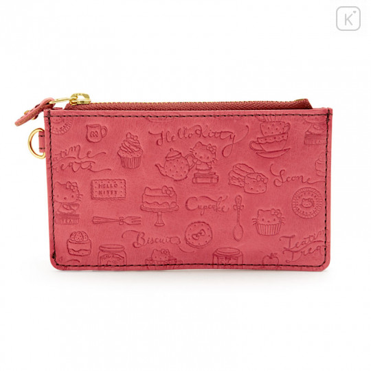 Japan Sanrio Genuine Leather Fragment Case - Hello Kitty / Pink - 1