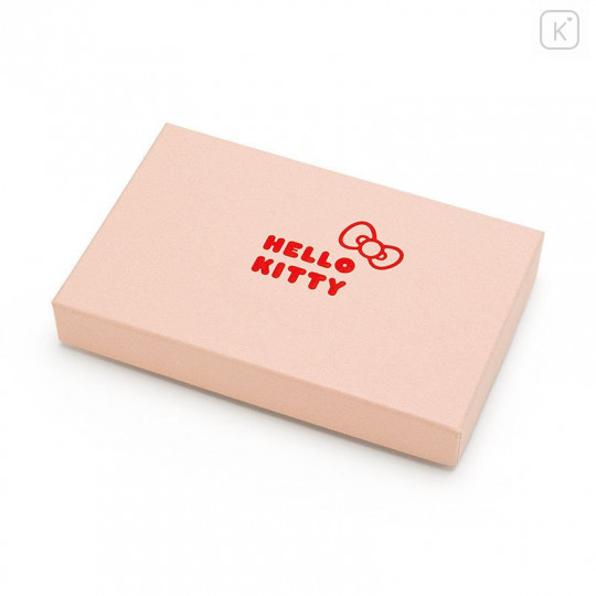 Japan Sanrio Genuine Leather Fragment Case - Hello Kitty / Gray - 6
